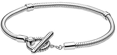 PANDORA Icons T-Verschluss Schlangen-Gliederarmband 23 cm Silber