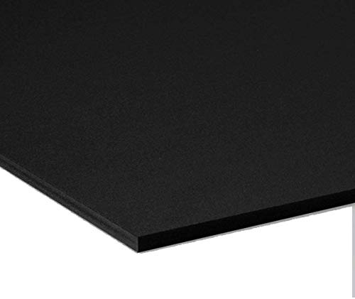 Panneau de plaque Forex PVC noir de très haute qualité, épaisseur 10 mm (format 50 x 70 cm).