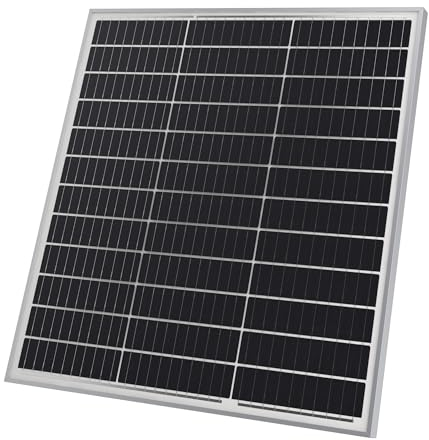 Panneau Solaire Monocristallin - Photovoltaïque, Silicium, 100 W, Câble avec Connecteur MC4, Batterie de 12V, Set de 2 - Module Solaire pour Camping-Car, Caravane, Bateau, Yacht, Jardin