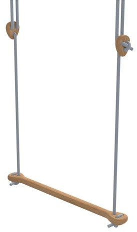Lillagunga Trapezstange Bones | Premium Design | Skandinavischer Hersteller | Einfache Höhenverstellung | Weiß | Perfekte Griffhaptik