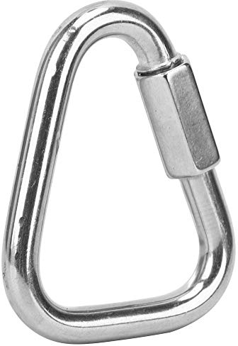 Karabinerverschluss Karabinerhaken Dreieck Form Edelstahl Schraubverschluss Karabinerhalter Sicherheitsschnalle zum Klettern