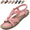 Acfoda Sandali Donna Estive Tacco Bassi Comode Eleganti Infradito Gioiello Ciabatte da Spiaggia Casual Antiscivolo Scarpe con Strass Rosa 43