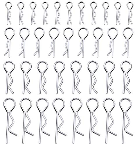 TARTIERY 100 R Clip RC Karosserieclips Pins Aus Edelstahl Für RC-Autoteile Ersatz Für LKW-Buggy-Schale, Karosserie-Clips Sicherer Schalenstift Für HSP RC 1/16 Auto-Buggy-LKW HSP Traxxas Fahrzeuge
