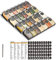 SpaceAid Spice Drawer Organizer with 28 Spice Jars, 386 Spice Labels, 4 Tier Seasoning Rack Tray Insert for Kitchen Drawers, 13 Wide x 17.5 Deep