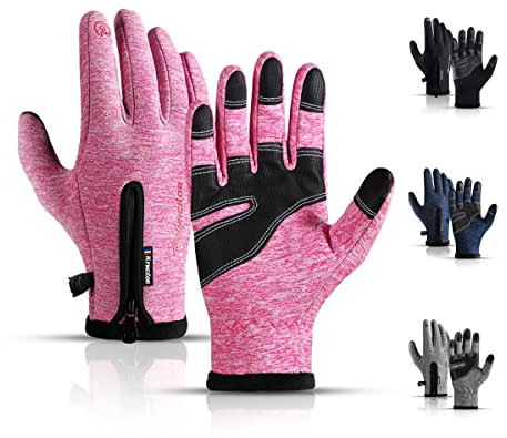 Yolistar Gants Moto homologué,Gant VTT,Gants Scooter,Gants Plein-Doigt Gants de Moto Femmes Homme Respirable Écran Tactile pour Smartphones,De Nombreuses Couleurs sont Disponible (L,Rose)