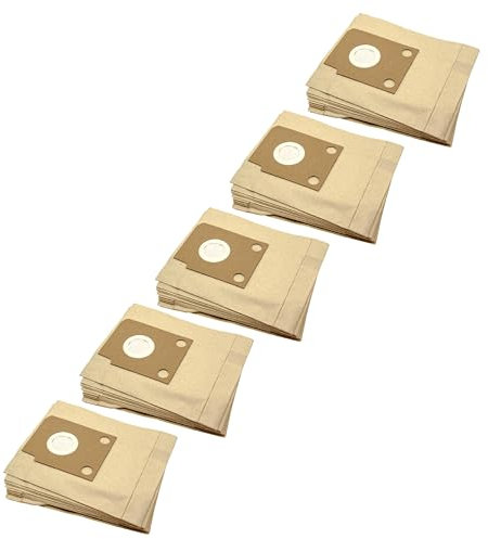 vhbw 50x Vacuum Cleaner Bag compatible with Hoover S100 / S 100, Pets, S300 / S 300, S200 / S 200 Vacuum Cleaner, 28 cm x 25 cm, Sand-Coloured