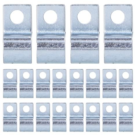 Estink Einloch-Rohrschelle, 20 Stück Verzinkter Edelstahl-Rohrhalter, Rohrschelle für Ruuber-Ringe, Stahlrohre(8mm)