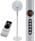 MYLEK Adjustable Stand And Desk Fan Cooling 60W with Remote Control, Oscillating Pedestal Fan with Timer, 3 Speed Settings And 3 Wind Modes, Remote Control Operated (White)