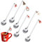 JUSTDOLIFE 6PCS Weihnachtslöffel Edelstahl Teelöffel für Kaffee, Tee, Suppe, Dessert, Eiscreme Party Tischdekorationen