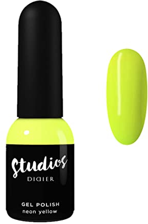DidierLab - Premium UV Nagellack Neon Yellow - Farbgel für Gelnägel - Auftrag von 1 oder 2 Schichten - Stark Pigmentiert - Leicht Aufzutragender Gel Polish