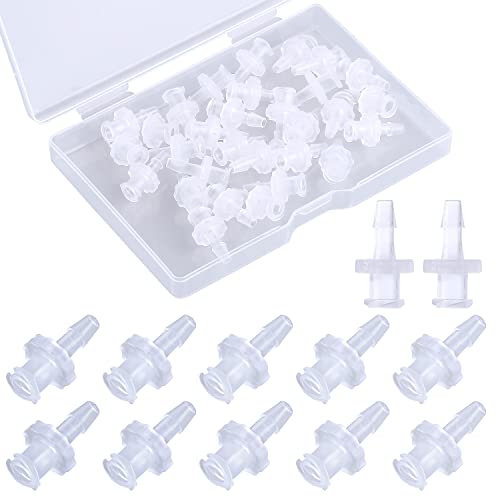 30 Stück Luer Lock Verbindung, Transparent Weiblich Luer Lock 1/8 Luer Lock Anschluss auf Spritzenkupplungsadapter (3,2mm)
