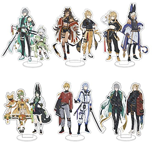 MOTAO Genshin Impact Acrylic Stand Figure Set, Kreativ Acryl Ständer Venti Xiao Hu Tao Diluc Cosplay Genshin Characters Model Periphere Ornamente Kollektionen für Fans (Sumeru)