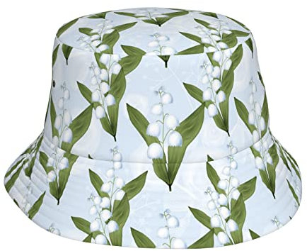Unisex-Eimerhüte mit Lilien des Tals, verstaubare Fischerhüte, Outdoor, Sommer, Reisen, Wandern, Strand, Kappen für Männer und Frauen