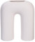 QUVIO Vase, Dekorative Blumenvase, Vase für künstliche Blumen, Vase für getrocknete Blumen, Vase in U-Form, Keramikvase, Skandinavische Vase (Weiß)