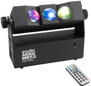 EUROLITE AKKU MBT-3 Spot MK2 | Lichtfächer für besondere Uplighting- und Beameffekte mit Akku | Spezialprodukt - Beleuchtung für Show-Effekte