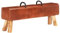 Gecheer Vintage Turnbock-Bank mit Griffen Sitzbank Turnbockbank Bank Lederbank Flurbank Polsterbank Echtes Ziegenleder