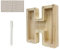 Meloditrunk H Tirelire en Bois pour Enfant, Tirelire Cochon Personnalisée de Lettres A à Z Tirelire Billet Transparente, Décoration d'intérieur, Cadeau de Noël ou d'anniversaire pour Filles et Garçons