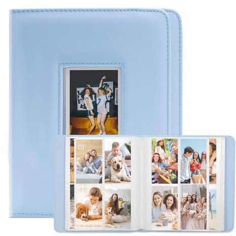 Mini Photo Album, Fits Fujifilm Instax Mini, Fotoalbum mit 288 Taschen, für Speichern Sie 3-Zoll-Fotos und andere Verwendungszwecke (Blau)
