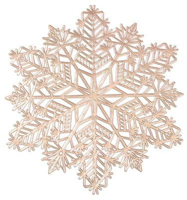 ulafbwur Dessous de verre en plastique pour décoration de table Doré/argenté Doré