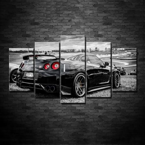 WAGYU Mit Rahmen Leinwandbild 5 TLG Kunstdruck,Bilder auf Leinwand 5 TLG Vlies Wandbild Auto,Leinwand Gemälde xxl,Tapete,Puzzle,leinwanddrucke,5 Stücke Bilder,125x60cm