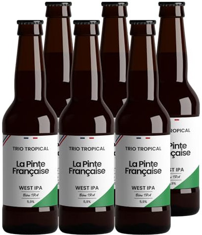Bière Trio Tropical - La Pinte Française Pack 6 Bouteilles 33cl West IPA