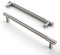 Amerdeco 10 Pack Brushed Satin Nickel Knurled Cabinet Pulls 192mm Center to Center Kitchen Cabinet Handles for Drawer Dresser, Cupboard and Wardrobe AM003