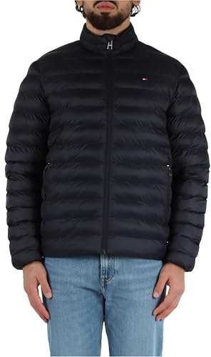 Tommy Hilfiger Veste recyclée compressible pour homme MW0MW39990 Autres vestes, bleu, M, Bleu (Desert Sky), M