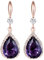 Linawe Ohrringe Rosegold Tropfen Ohrringe, Schmuck Set Damen, Ohrringe Hängend, Kristall Ohrhänger Diamant Diamanten Modeschmuck Ohrringe, Moissanite Ohrringe Hochzeit