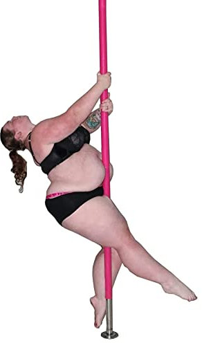 Stripper-Stange aus Silikon in Rosa, drehbare und statische tragbare Pole-Dance-Stange, Tanzstangen-Set mit 45 mm Durchmesser für das Fitnessstudio zu Hause, Club, Apartment, Schlafzimmer