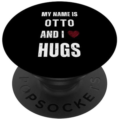 Niedlicher personalisierter Name ist Otto und ich liebe Umarmungen PopSockets Klebender PopGrip