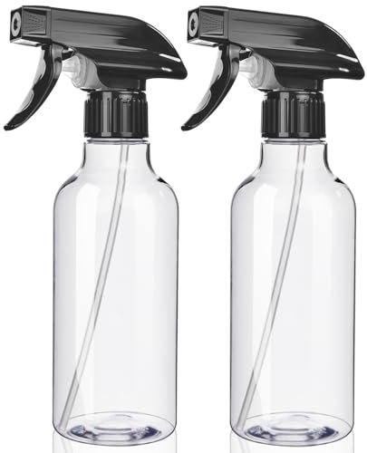 Uineko Spray Bottles, 2 Pack 10oz Mist & Stream, Heavy Duty Spray Bottle, Empty Water Spray Bottle, BPA Free Plastic, Refillable Containers for Cleaning Solutions, Plants, Hair, Essential
