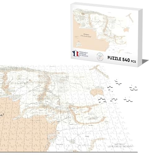 Classic Puzzle 540 Pieces Map of Middle Earth Fantastic Book