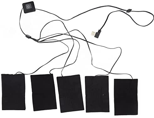Coussin chauffant électrique pour vêtements, Feuille chauffante USB en fibre composite Confortable et imperméable Outil de chauffage électrique pour tissu pour le camping d'hiver en plein air