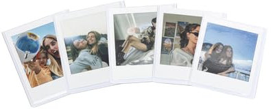 Quadratischer magnetischer Bilderrahmen für Kühlschrank, personalisierbar, magnetischer Bilderrahmen für Instax Square SQ40/SQ1/SQ60/SQ20/SQ10/SQ6/SP-3-Filme, für 7,1 x 8,6 cm große Bilder (5 Stück)