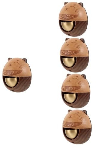 IMIKEYA 5pcs Wooden Brass Doorbell Shopkeeper Bell Push Chime for Blink Doorbell Magnetic Doorbell
