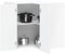 ShGaxin Armario de Cocina de Esquina Pared Porto Blanca de Alto Brillo, Mueble Fregadero, Mueble Baño Cocina, Modulos De Cocina, Armario Baño Cocina - 854099