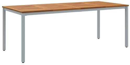vidaXL Gartentisch 200x90x75 cm Massivholz Akazie und Metall