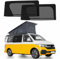 Roadtime Mosquitera para puerta corredera VW T5/T6, 2 unidades, protección solar magnética, para ventana de coche, oscurecimiento respiratorio activo contra los rayos UV, apto para camping