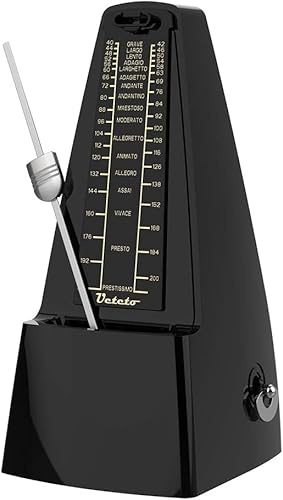 Ueteto Mechanical Metronome Black/Loud Sound Piano Drum Violin Guitar