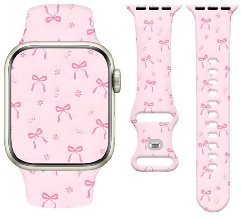 Vozehui Silicone Strap Compatible with Apple Watch Strap 42mm 41mm 40mm 38mm/42mm 44mm 45mm 49mm, Soft Cute Replacement Straps for iWatchSE/Ultra Series 11 10 9 8 7 6 5 4 3 2 1