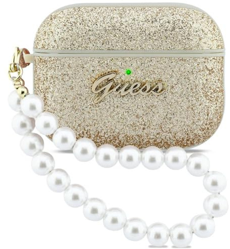 CG Mobile Guess Glitzer-Perlen-Schutzhülle für AirPods Pro 3 (Gold)
