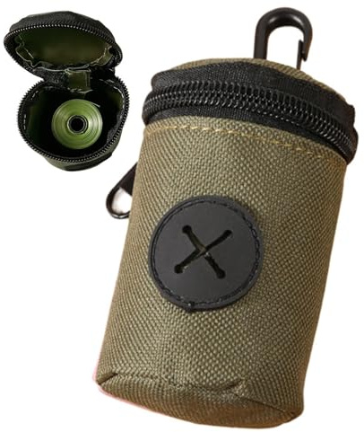 Porte-sac pour déjections canines - Avec petit étui avec clip et fermeture éclair, sacs pour excréments canins et entraînement | Pour usage extérieur, jardin, promenade quotidienne chiots petites et
