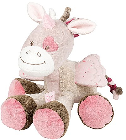 Nattou Kuscheltier Einhorn Jade, Nina, Jade und Lili, 24 x 25 x 19 cm, Beige/Rosa