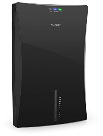 KLARSTEIN Drybest 2000 2G - Deshumidificador Electrico, Purificador, Deshumidificadores de Humedad, 0,7L/24h, bajo Consumo 70W, silencioso, Depósito de 2L, Ionizador Integrado, Negro