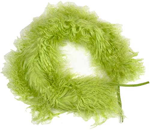 Tibet Lammfell Schal Kurz Boa Stola (100% Tibetlammfell Qualität) Farbe lindgrün/hellgrün JAY10 Boa-75