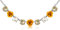 LUISIA Collier Lenja - Silberne Halskette mit Rosen und Swarovski Elements - Braun