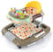 Daliya® BEBISTEP 4in1 Spiel- und Lauflernwagen - Gehfrei mit Schaukelfunktion Babywalker Lauflernwagen Laufhilfe Babywippe mit Musik- & Spielecenter & Esstisch (Braun)
