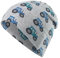 Sterntaler Beanie Traktor - Coole Baby Mütze aus Single Jersey Melange mit Allover Traktor Druck - Jungen UV-Schutz 50+ Mütze - Baby und Kinder Übergangsmütze, Silber, Größe 47