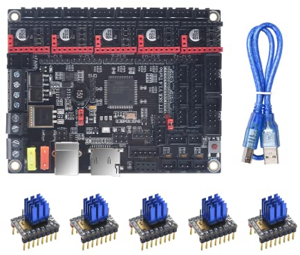 BIGTREETECH SKR V1.4 Turbo Controller Platine für 3D Drucker, kompatibel mit 12864LCD/TFT24, unterstützt 8825/TMC2208/Tmc2130 (mit 5*TMC2209)