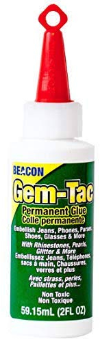 59ml Gem-Tac Glue for Applying Crystals Needle Precision Tip Bottle Adhesive Arts & Crafts Fashion Accessories DIY